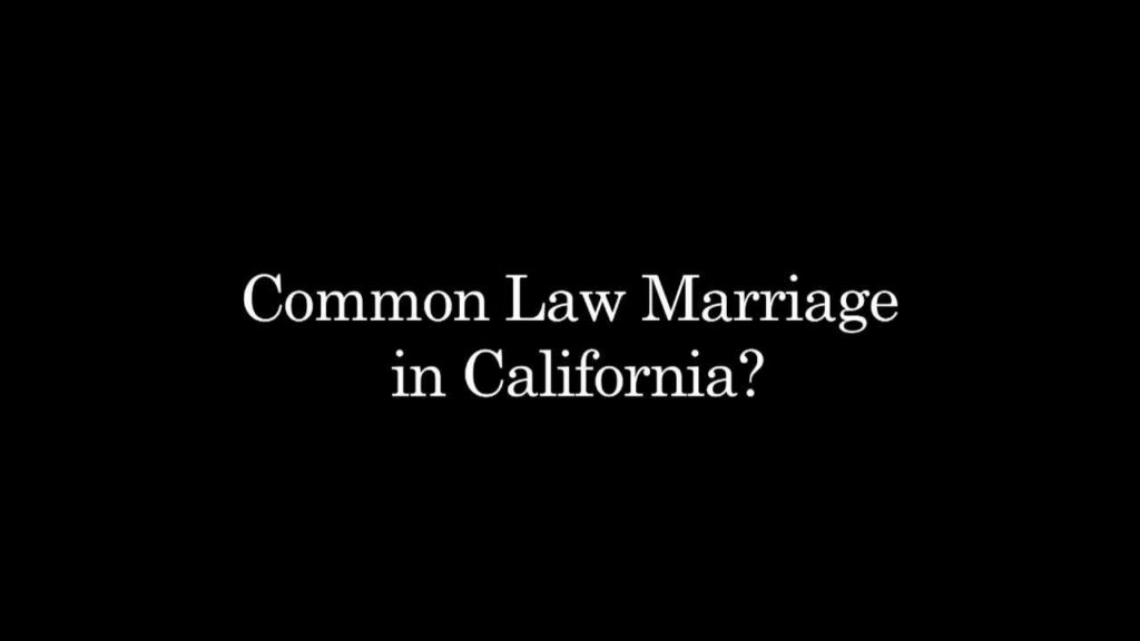 common law marriage california